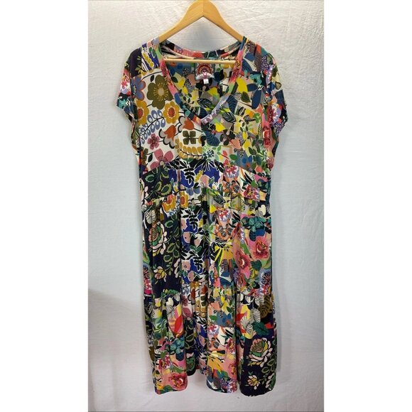 Johnny Was Colorful Floral Midi Dress - Picture 2 of 11